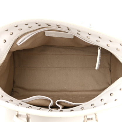 Alexander McQueen Calfskin Studded Padlock Tote White 5 of 14