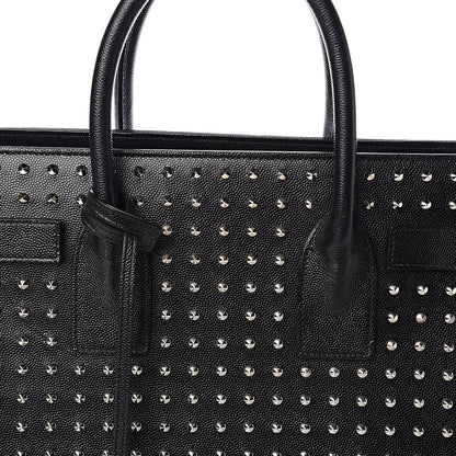 Saint Laurent Grain De Poudre Studded Small Sac De Jour Black 15 of 15