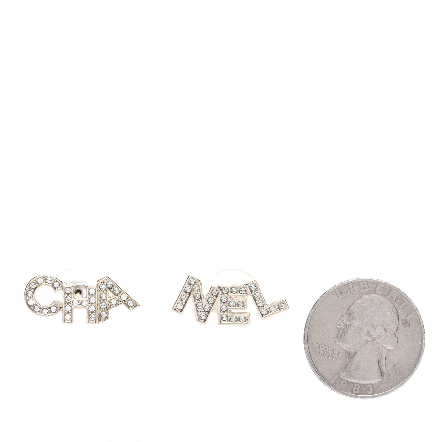 Crystal Pearl Signature Stud Earrings Gold