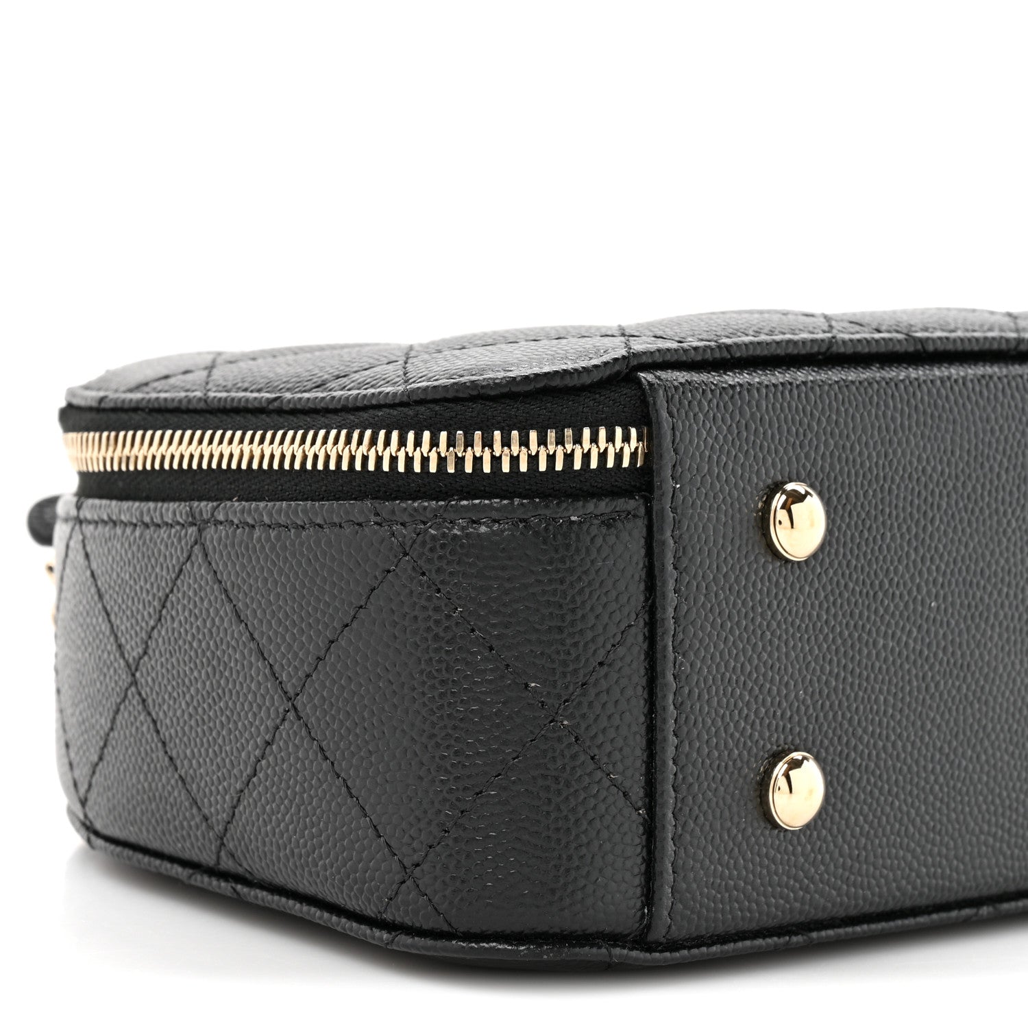 Chanel Caviar Quilted Top Handle Vanity Case Black 10 of 11