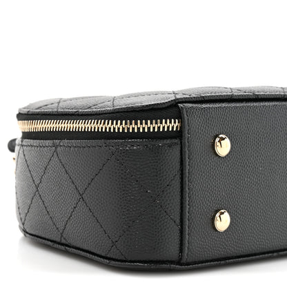 Chanel Caviar Quilted Top Handle Vanity Case Black 10 of 11