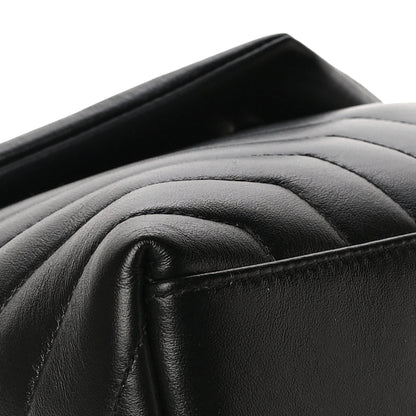 Saint Laurent Calfskin Y Quilted Monogram Medium Loulou Chain Satchel Black 10 of 10