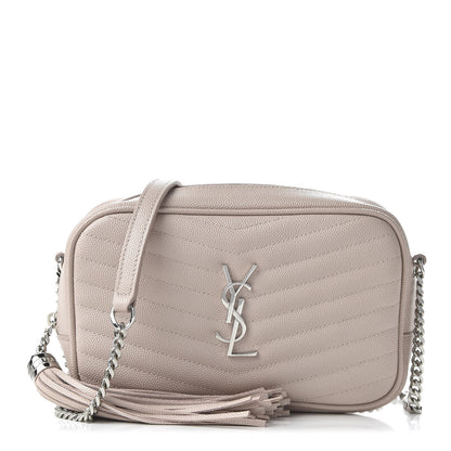 Saint Laurent Grain De Poudre Matelasse Monogram Mini Lou Camera Bag Pale Blush 1 of 11