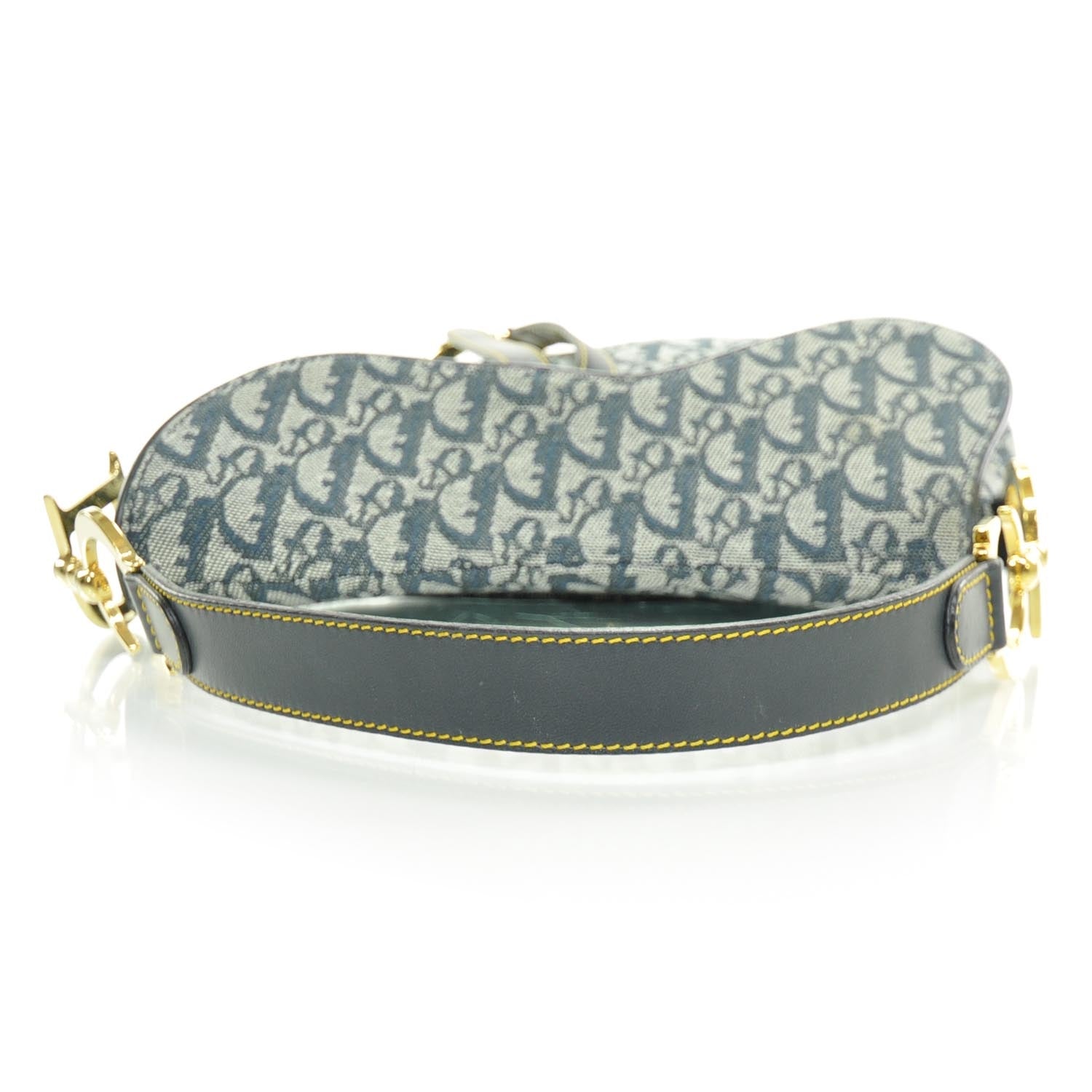 Christian Dior Monogram Saddle Bag Blue 5 of 7