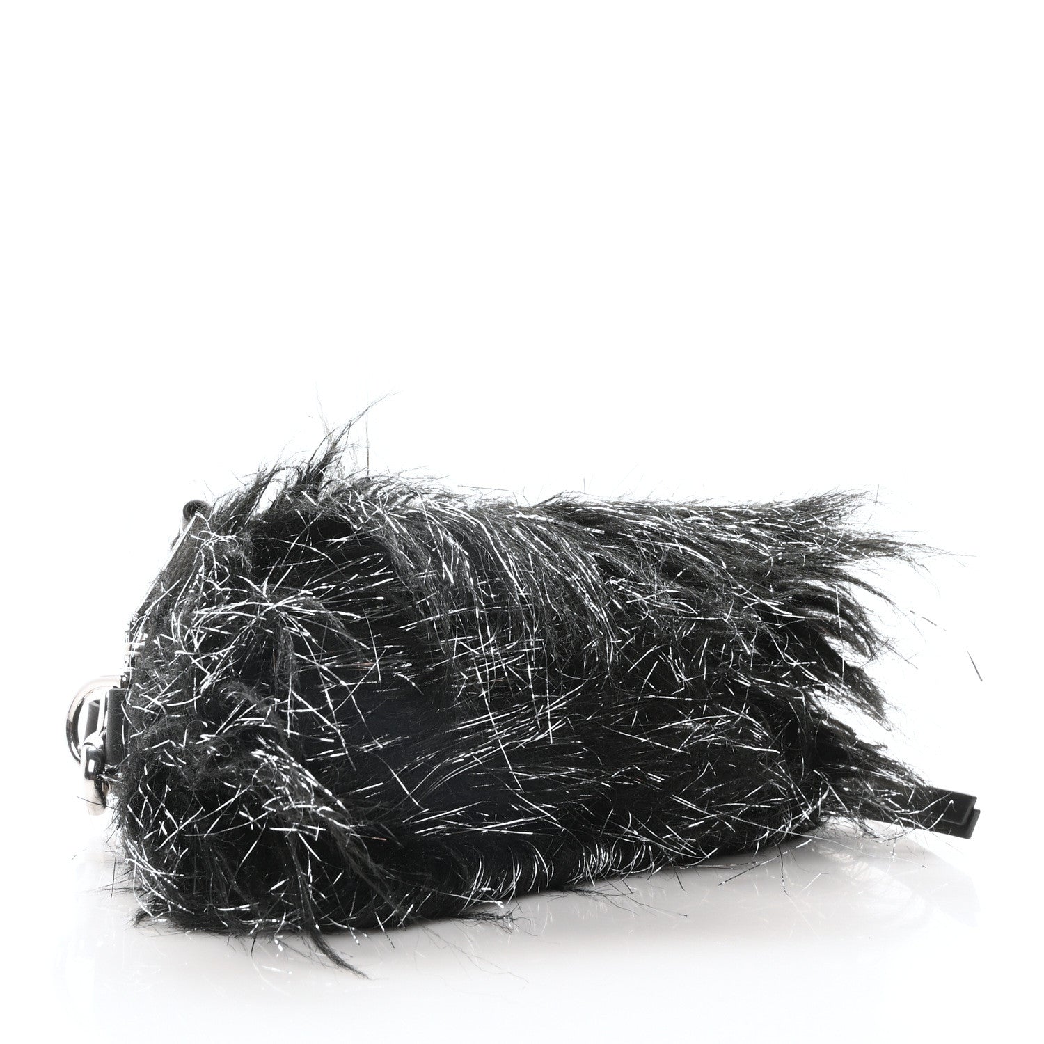 Marc Jacobs Faux Fur The Monster Snapshot Camera Bag Black Silver 4 of 10