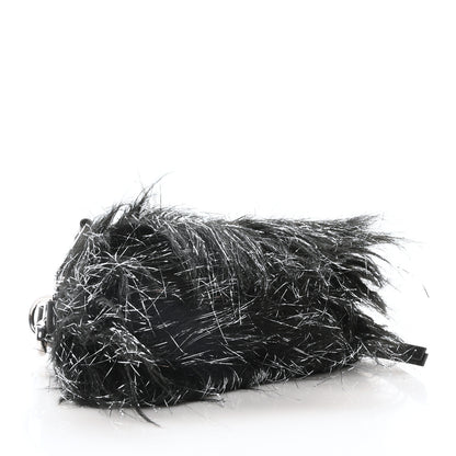 Marc Jacobs Faux Fur The Monster Snapshot Camera Bag Black Silver 4 of 10