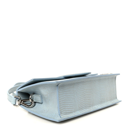 Jacquemus Calfskin Lizard Embossed Le Grand Bambino Light Blue 4 of 10