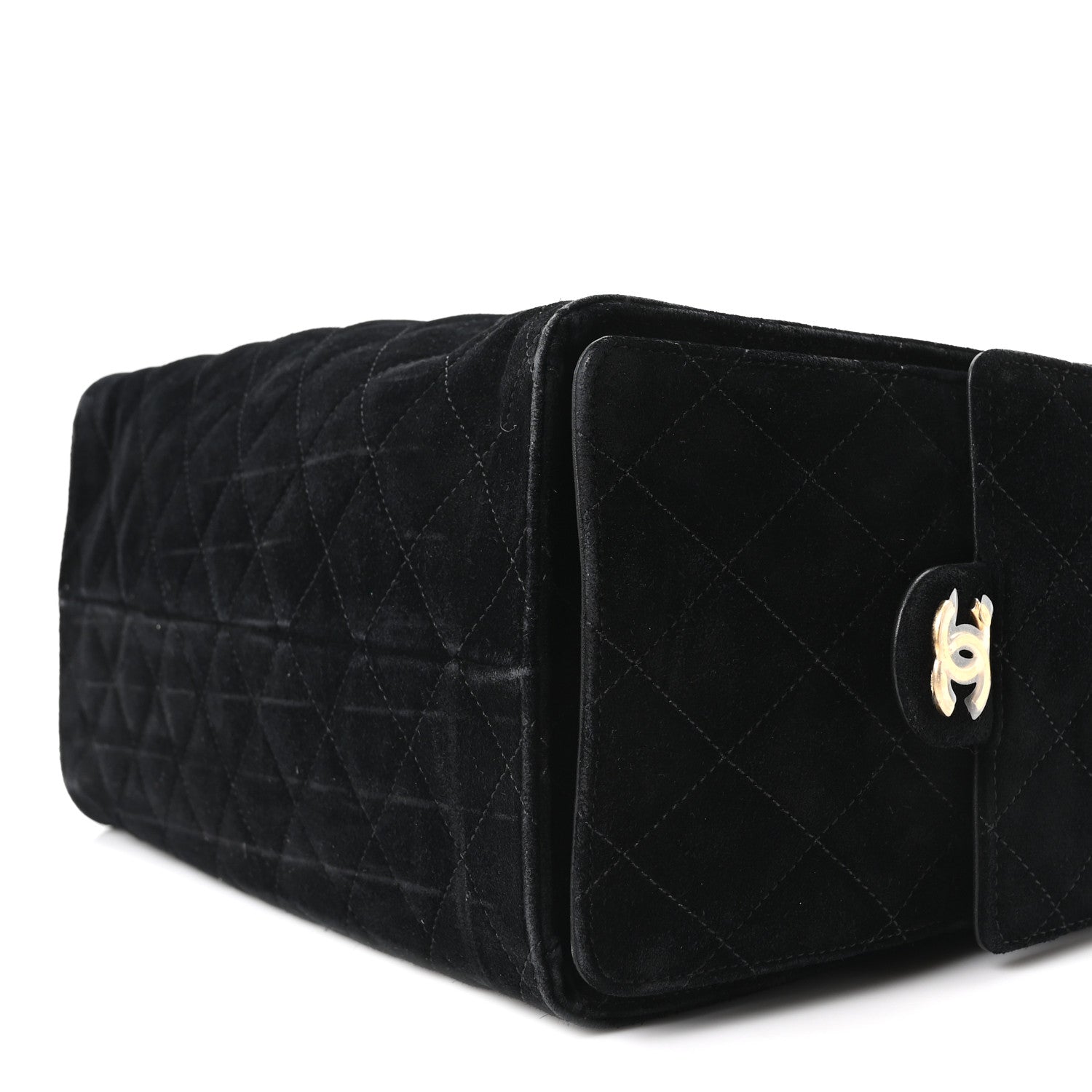 Chanel Suede Quilted Medium Chanel 25 Handbag Black 11 of 11