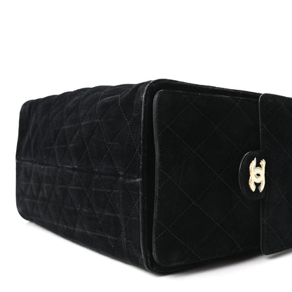 Chanel Suede Quilted Medium Chanel 25 Handbag Black 11 of 11