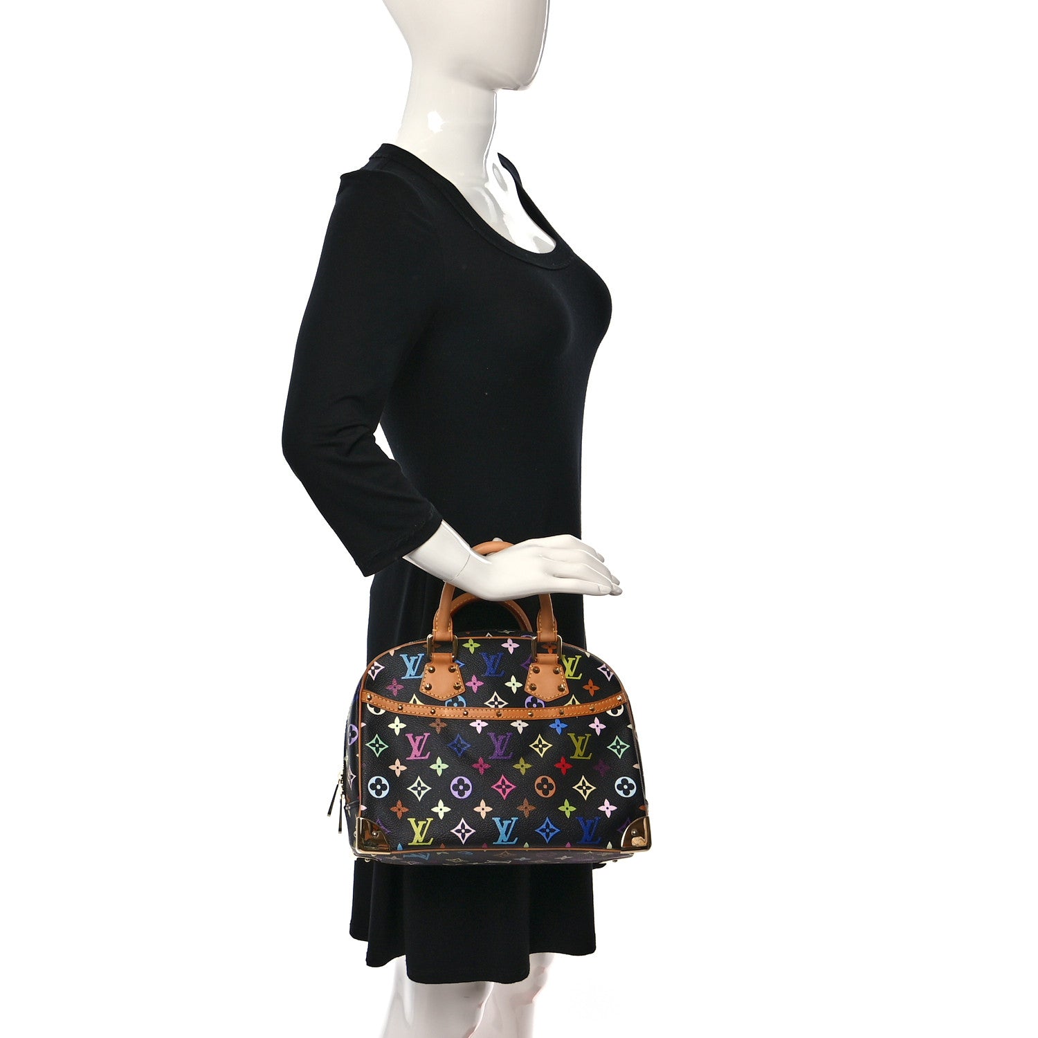 Louis Vuitton Monogram Multicolor Trouville Black 2 of 8