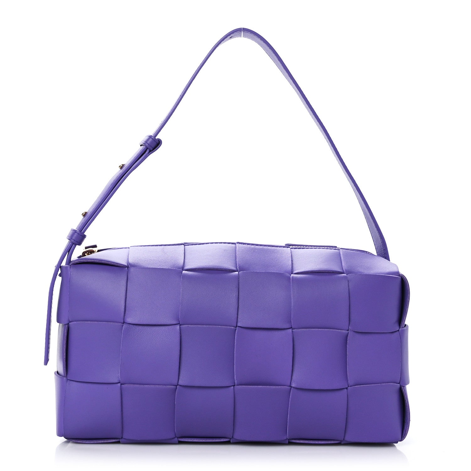 Bottega Veneta Lambskin Maxi Intrecciato Brick Cassette Bag Purple 1 of 8