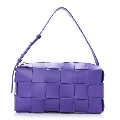 Bottega Veneta Lambskin Maxi Intrecciato Brick Cassette Bag Purple 1 of 8