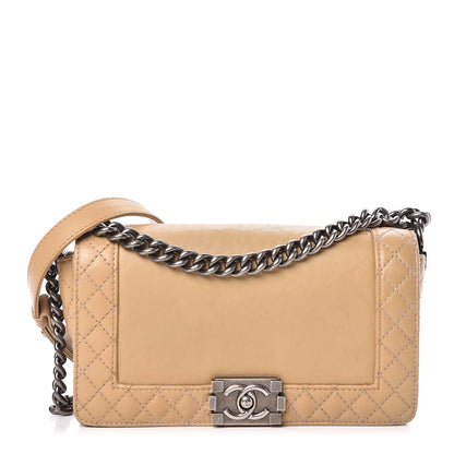 Chanel Calfskin Medium Boy Reverso Flap Beige Clair 1 of 11