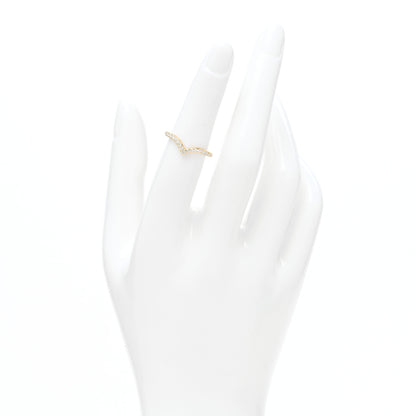 Tiffany 18K Yellow Gold Diamond Soleste V Band Ring 50 5.5 2 of 4