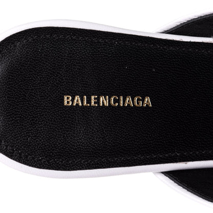Balenciaga Chevreau Pointed Toe Knife 40mm Mules 39 White 9 of 11