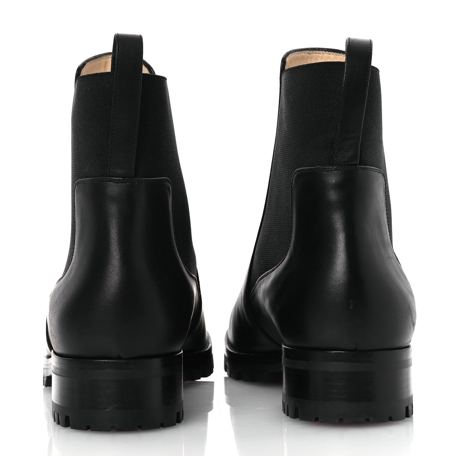 Christian Louboutin Calfskin Marchacroche Flat Chelsea Boots 39 Black 6 of 11