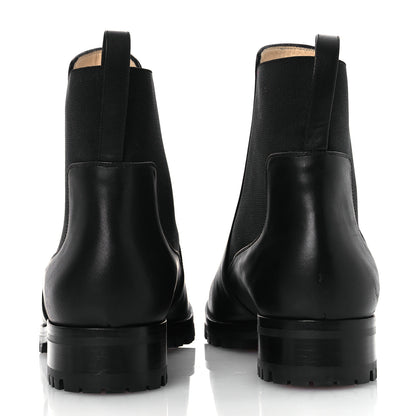 Christian Louboutin Calfskin Marchacroche Flat Chelsea Boots 39 Black 6 of 11