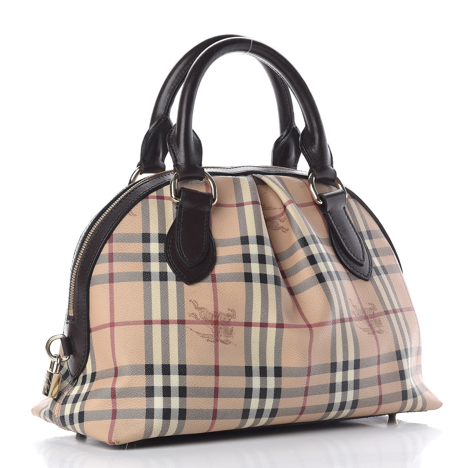 Burberry Haymarket Check Thornley Satchel Chocolate 3 of 22