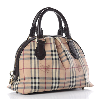 Burberry Haymarket Check Thornley Satchel Chocolate 3 of 22