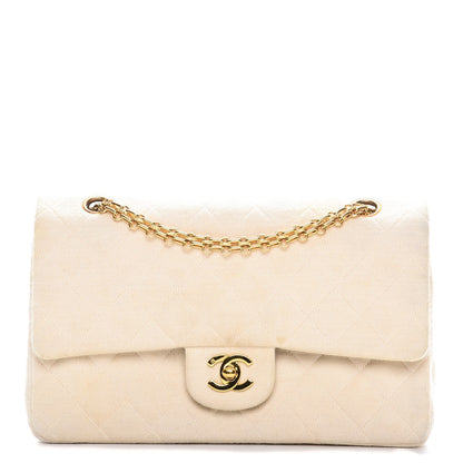 Chanel Jersey Quilted Medium Double Flap Beige 1 of 18