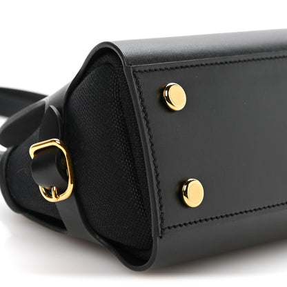 Hermes Vache Hunter Toile Militaire Swift Tablier Sellier Black 9 of 11