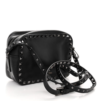 Valentino Garavani X UNDERCOVER Calfskin Rockstud Rose Print Camera Crossbody Bag Black 3 of 11