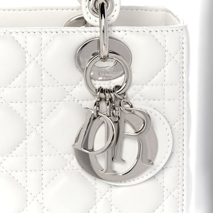 Christian Dior Lambskin Cannage Medium Lady Dior White 8 of 10