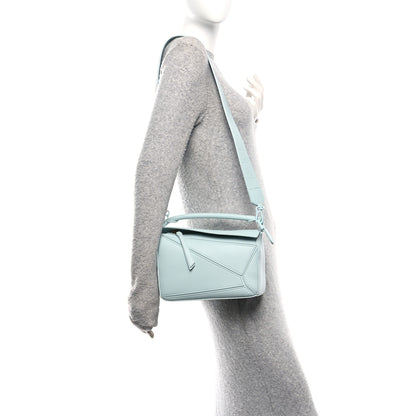 Loewe Calfskin Small Puzzle Bag Aquamarine 2 of 11