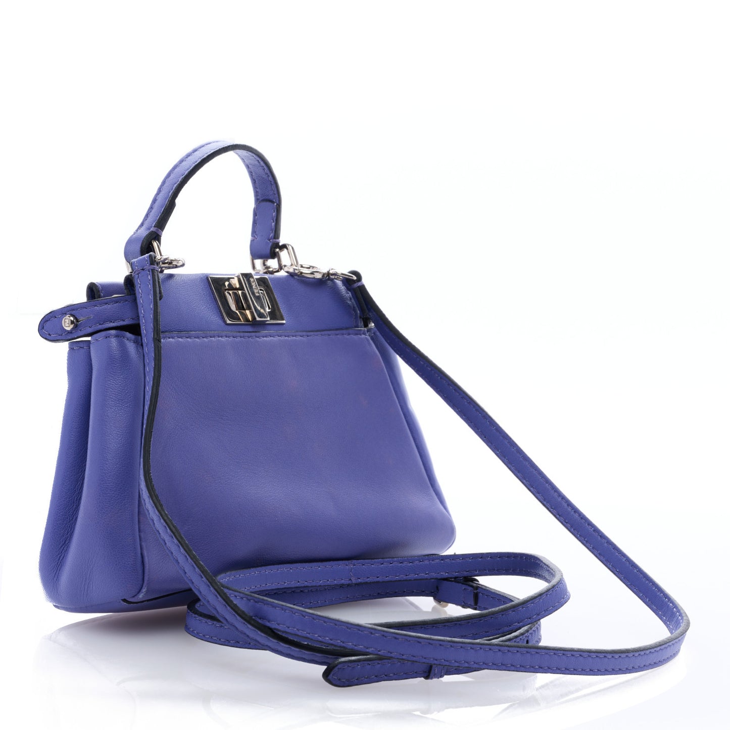 Shiny Nappa Micro Peekaboo Iconic Satchel Viola Cassis