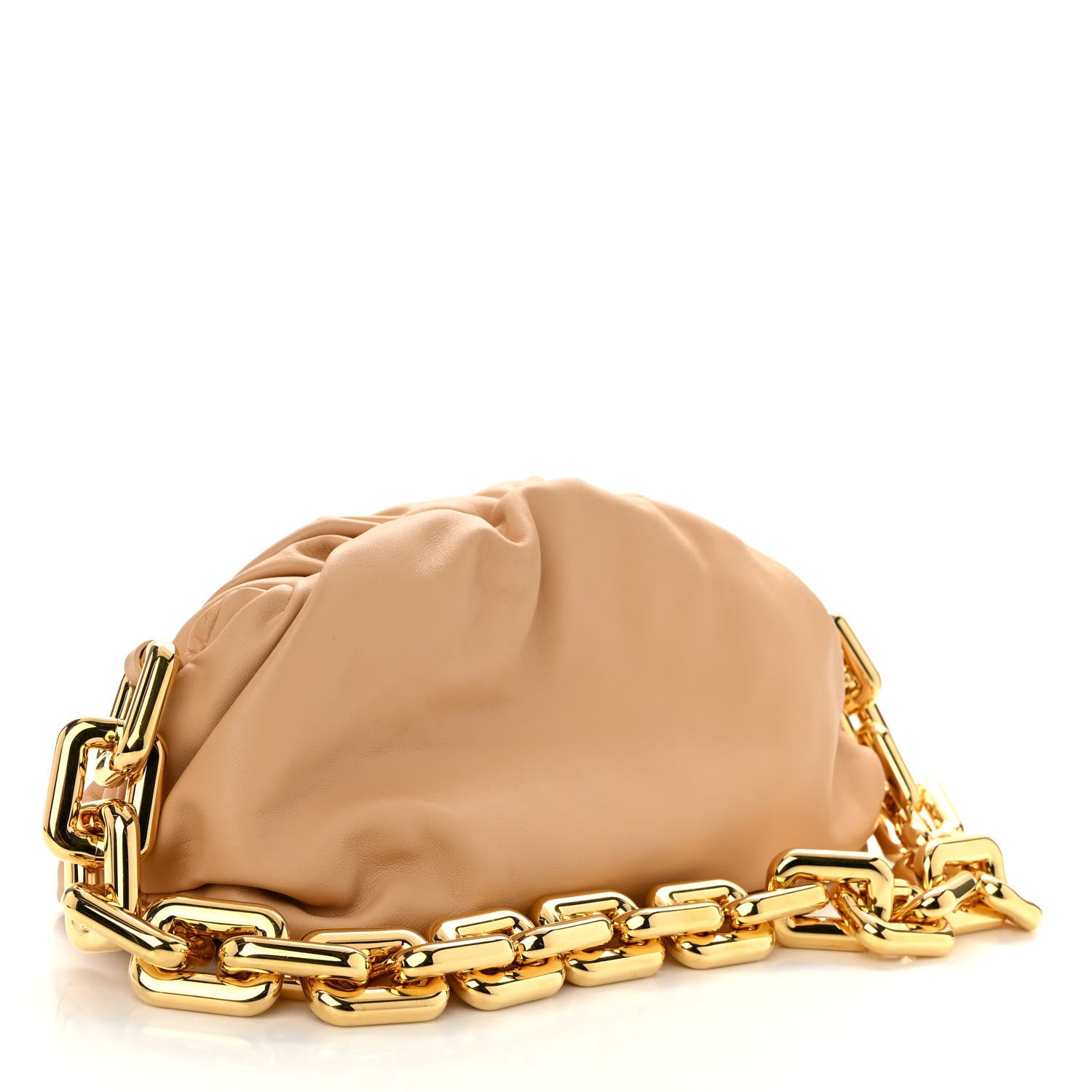Bottega Veneta Calfskin Chain Pouch Almond 3 of 10