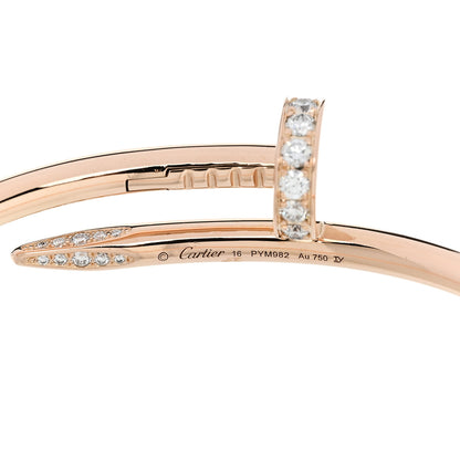 Cartier 18K Pink Gold Diamond Juste Un Clou Bracelet 16 4 of 5