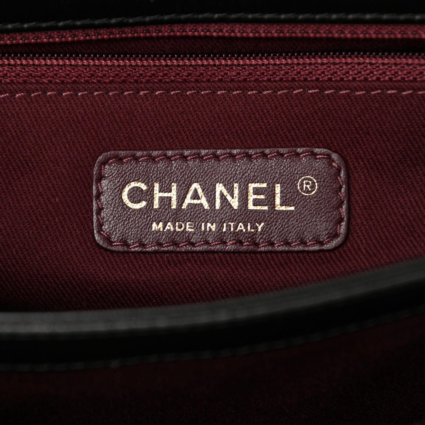 Glazed Calfskin Quilted Large Perfect Edge Flap Black