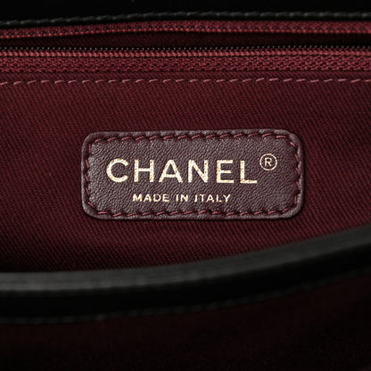 Chanel Glazed Calfskin Quilted Large Perfect Edge Flap Black 6 of 11