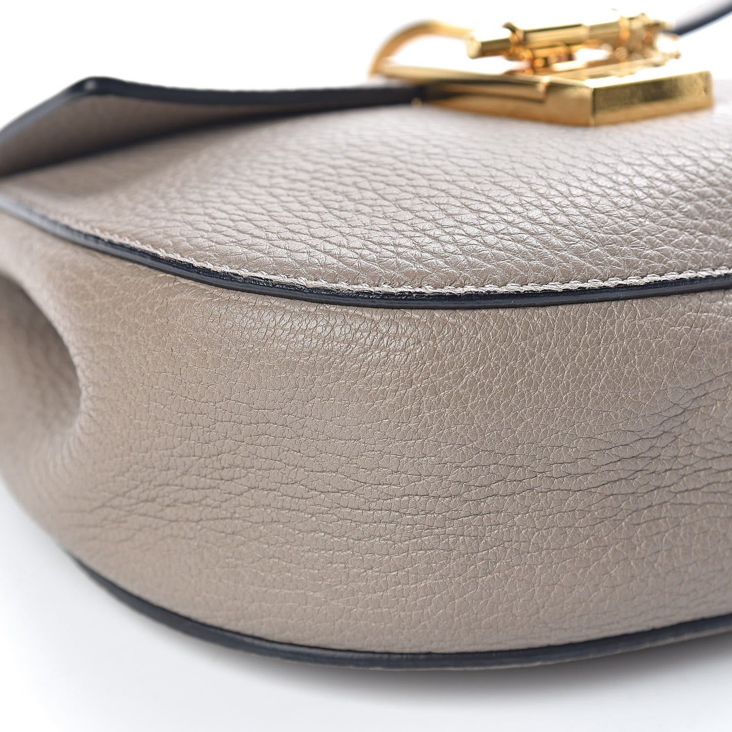 Grained Lambskin Mini Drew Shoulder Bag Motty Grey