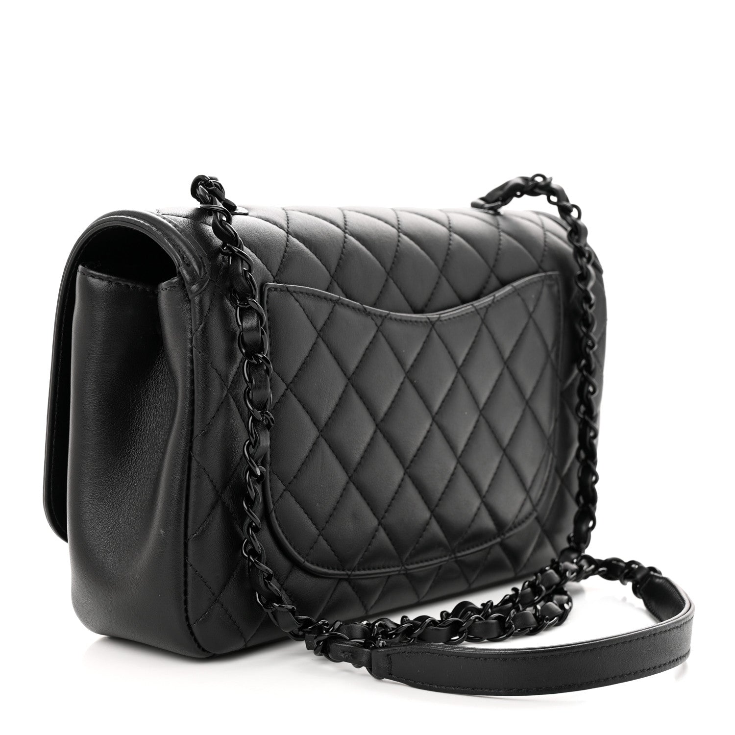 Chanel Lambskin Quilted Medium CC Filigree Flap Black 3 of 11