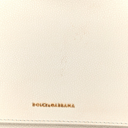 Dolce & Gabbana Calfskin Medium Sicily Soft Satchel White 13 of 14