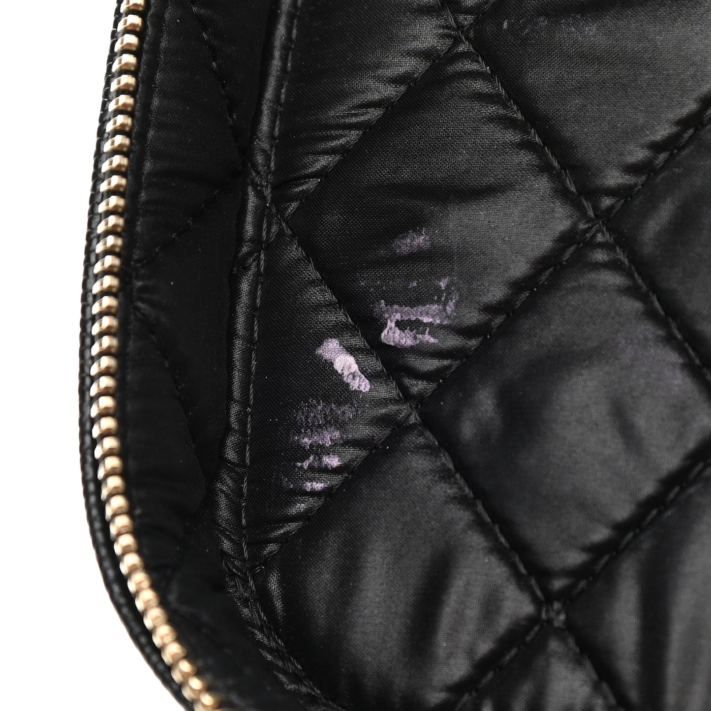Caviar Quilted Large Vanity Pouch Black