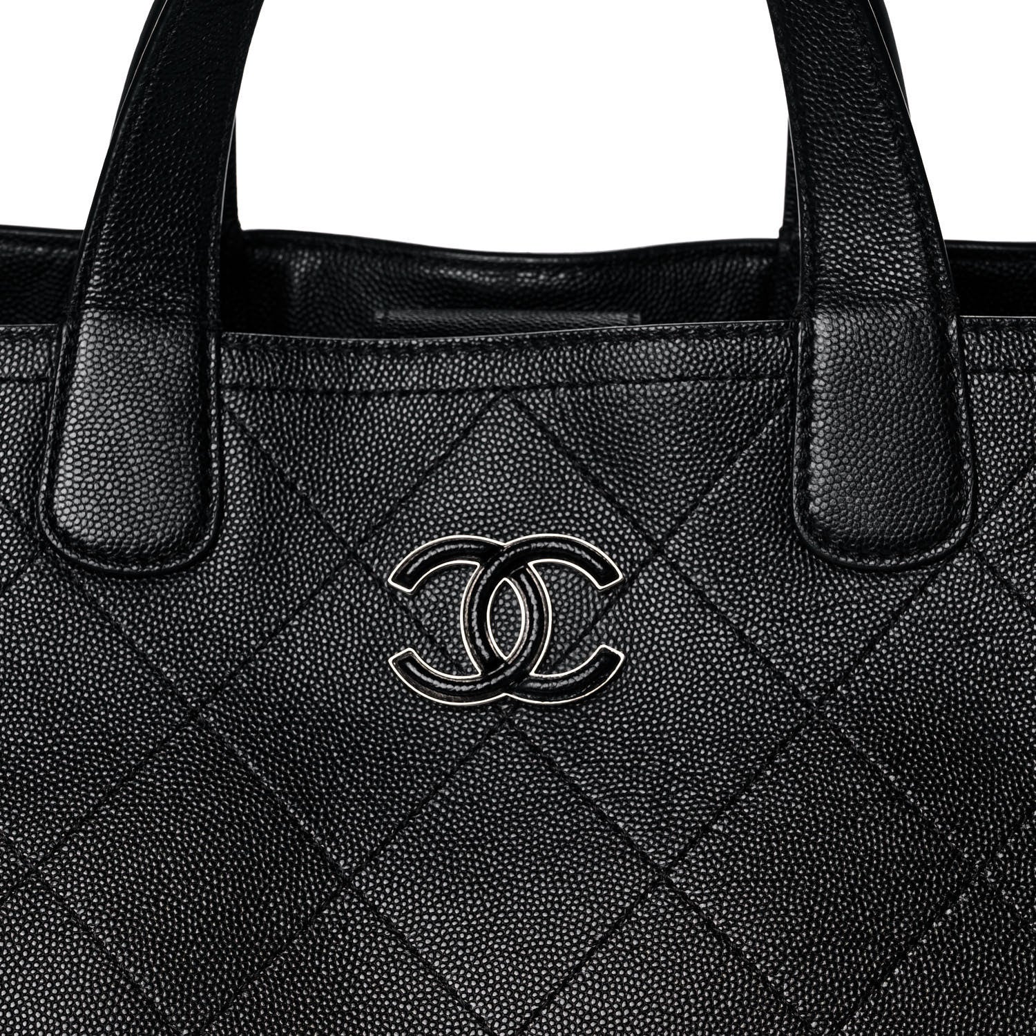 Chanel Caviar Stitched Large Shopping Tote Black 8 of 14