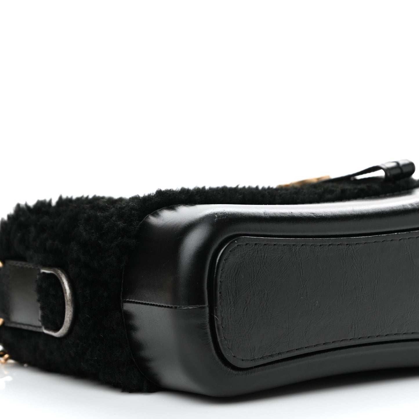 Shearling Small Gabrielle Hobo Black