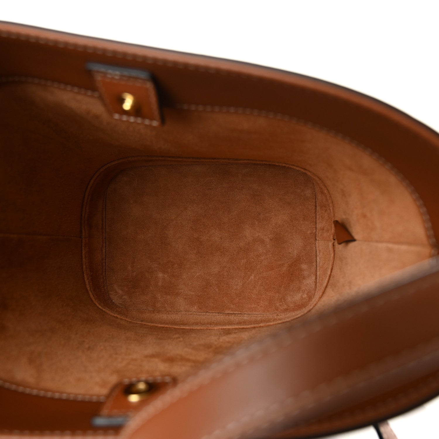Celine Smooth Calfskin Small Cuir Triomphe Bucket Bag Tan 5 of 9