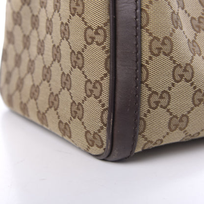 Gucci Monogram Vintage Web Medium Boston Dark Brown 12 of 15