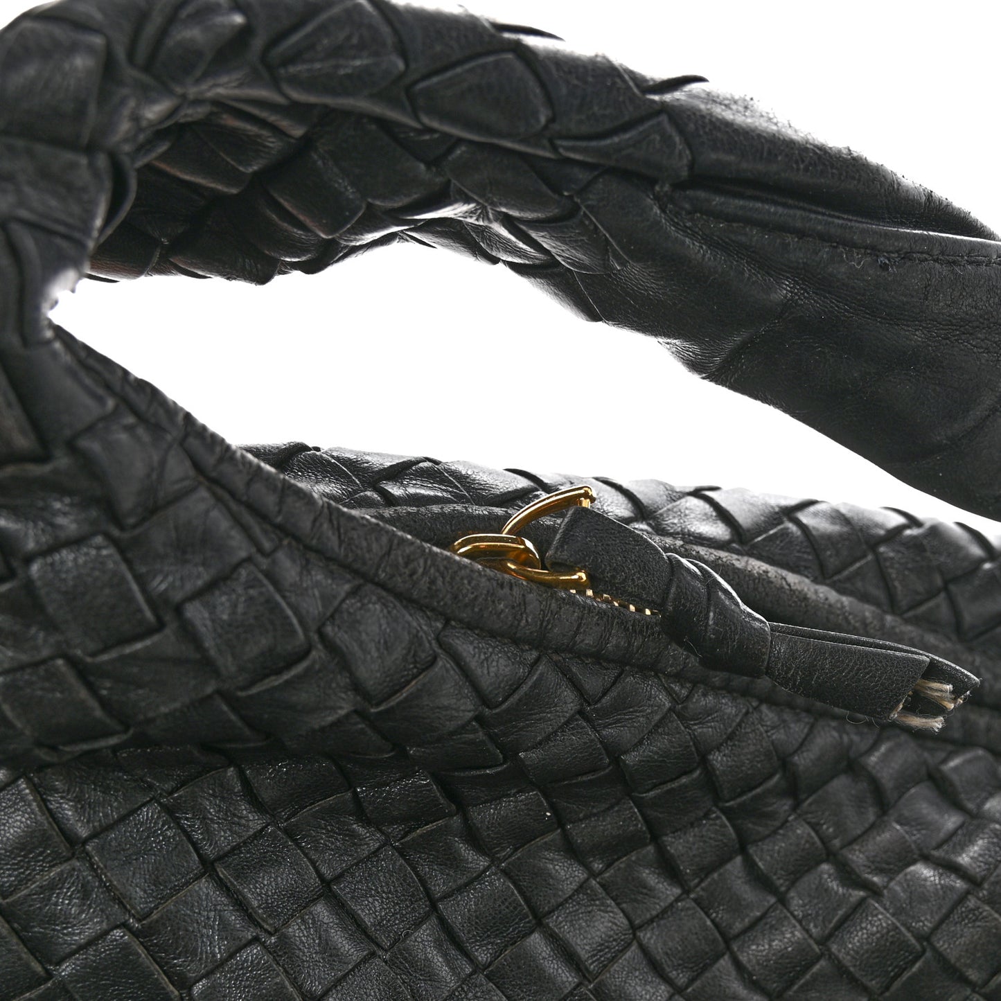 Nappa Intrecciato Large Veneta Hobo Black