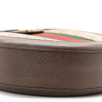 Gucci GG Supreme Monogram Web Mini Ophidia Round Shoulder Bag Brown 9 of 10