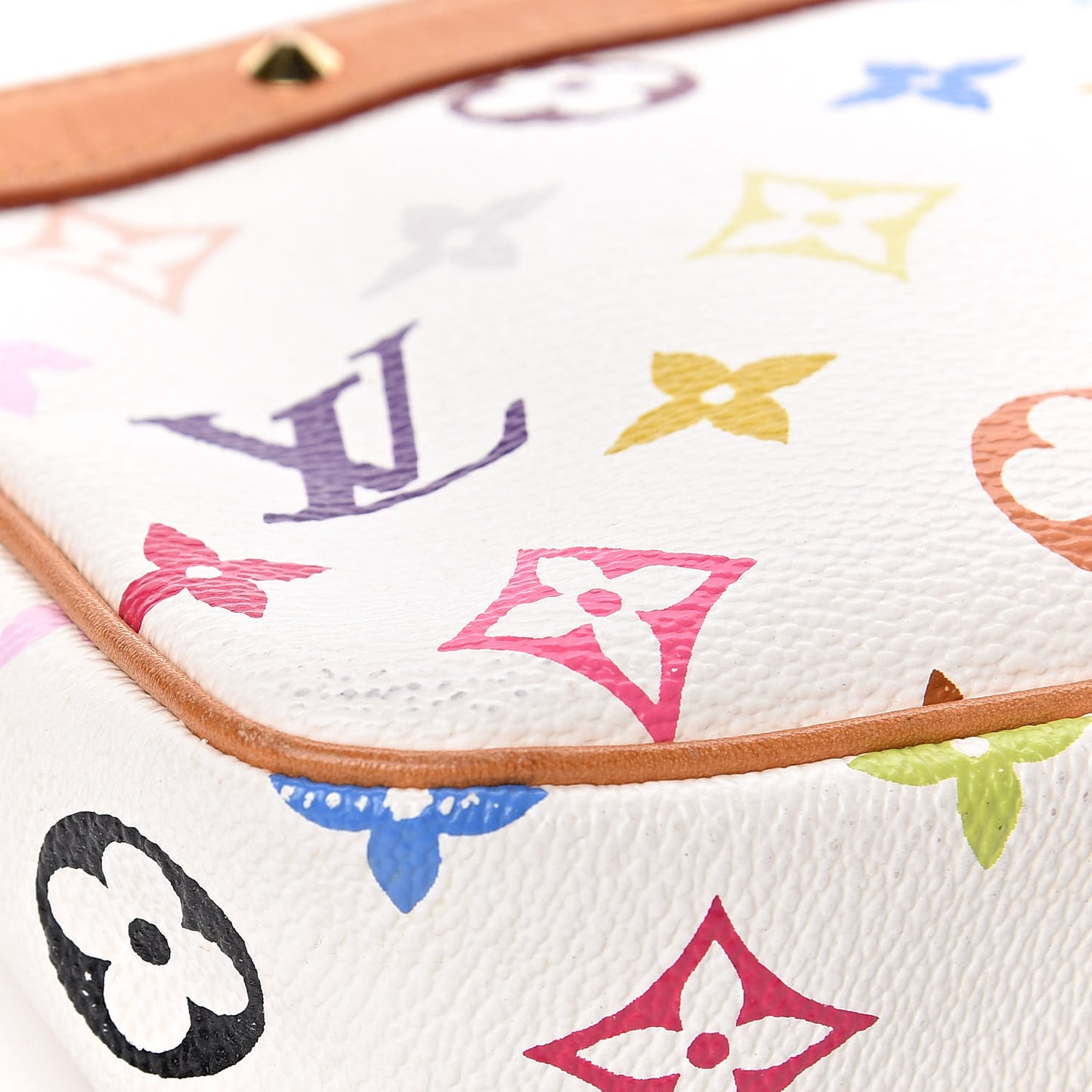 Monogram Multicolor Pochette Accessories White