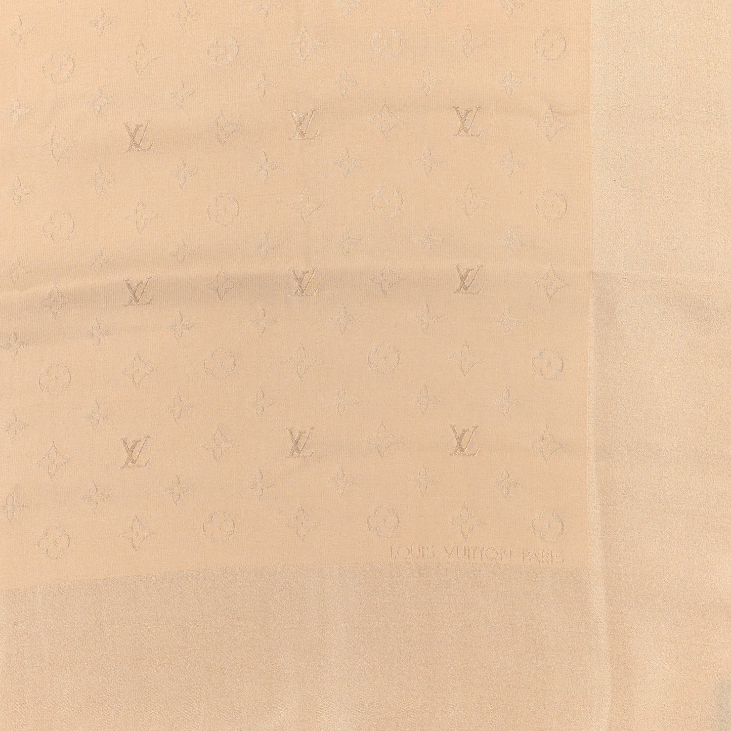 Silk Monogram Monaco Square Scarf Beige