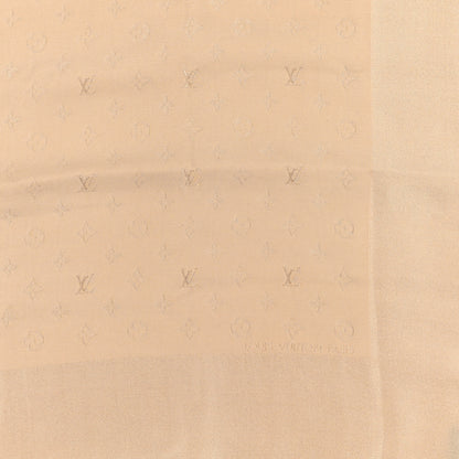 Louis Vuitton Silk Monogram Monaco Square Scarf Beige 2 of 4