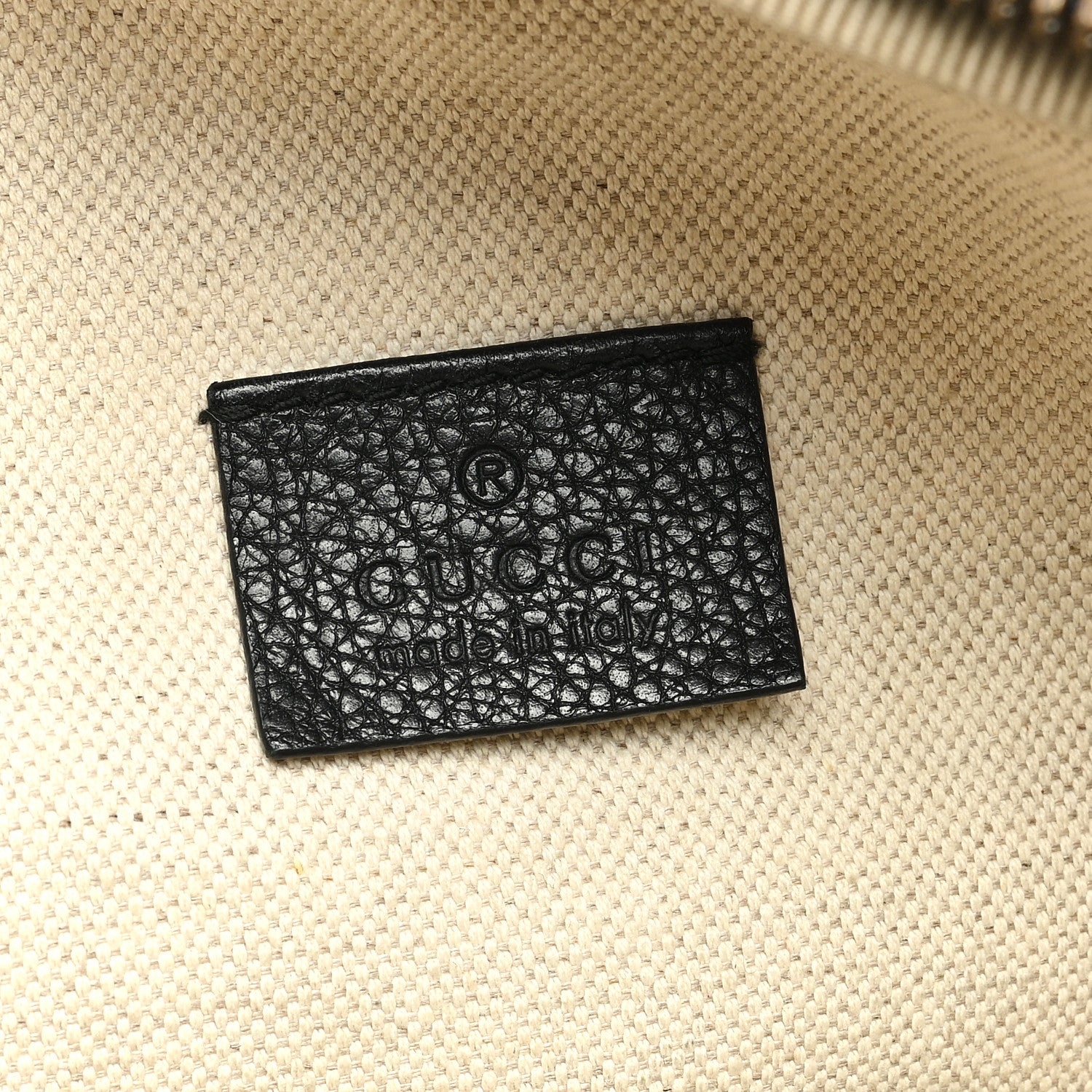 Gucci Grained Calfskin Logo Belt Bag Black 6 of 9