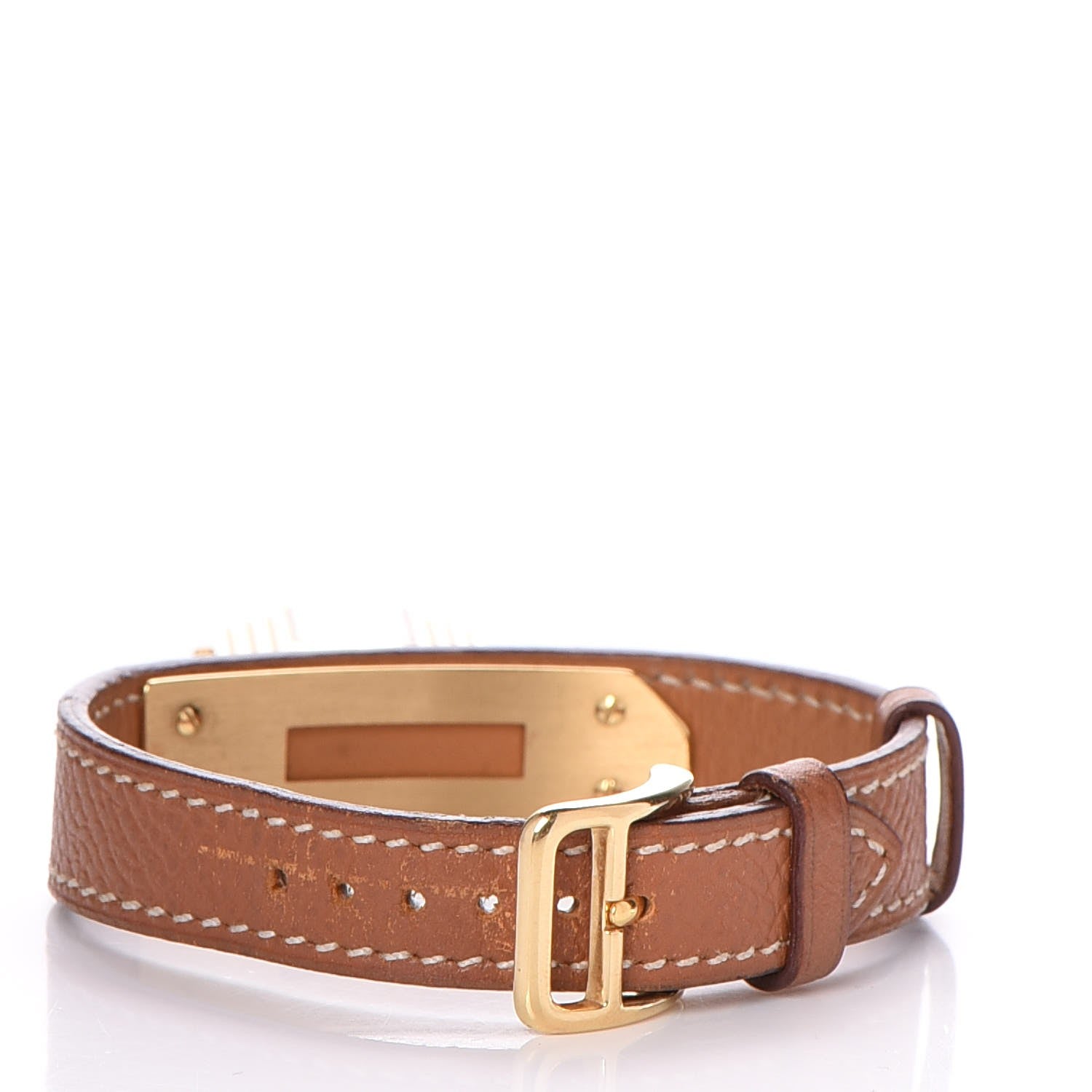Hermes Stainless Steel Courchevel 20mm Kelly Cadena Quartz Watch Gold 3 of 5