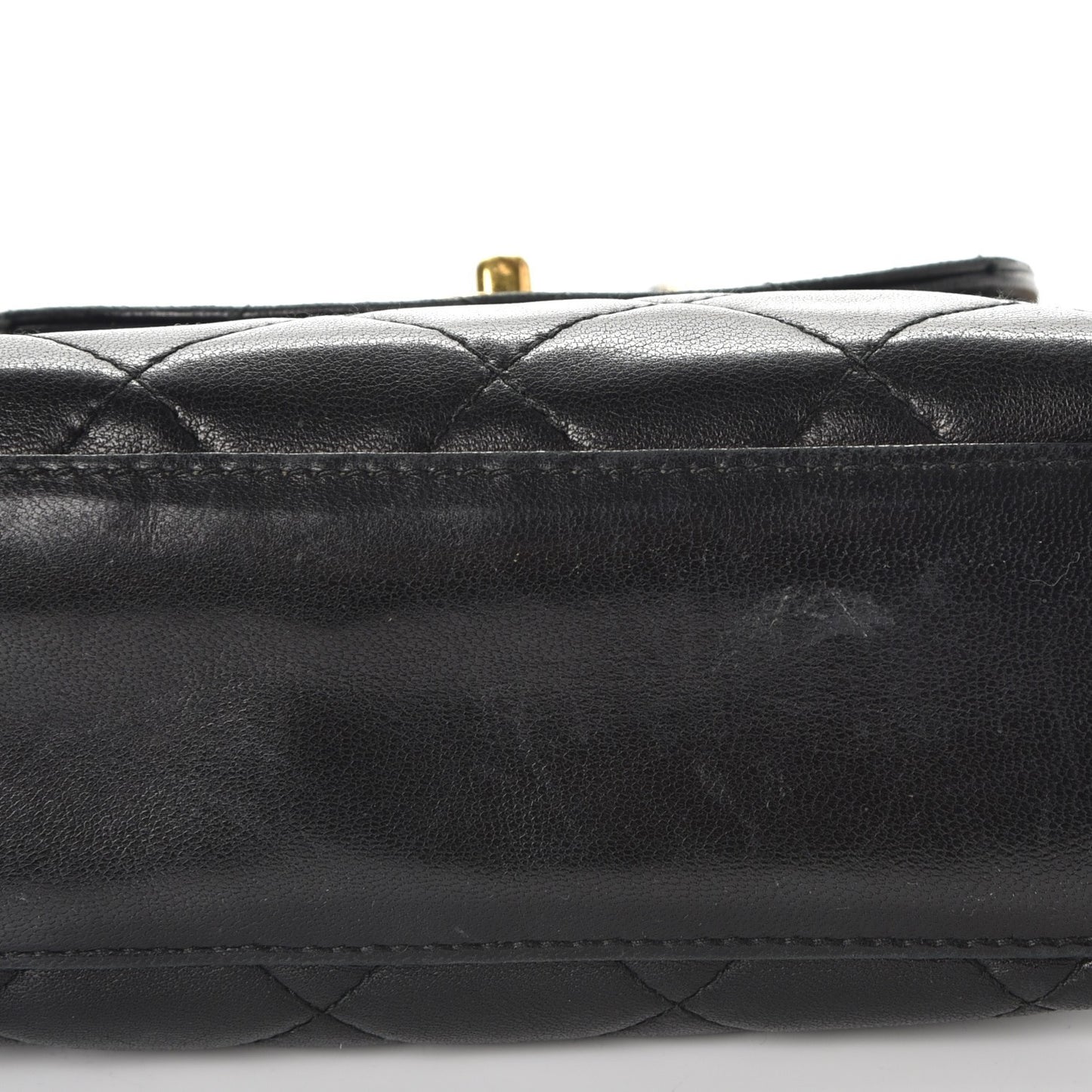 Lambskin Quilted 4 Chain Mini Flap Black