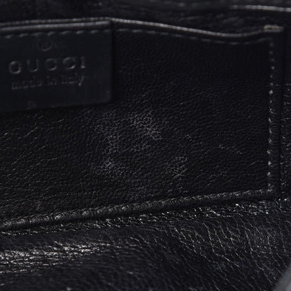Gucci Suede Studded Horsebit Clutch Bag Black 8 of 24